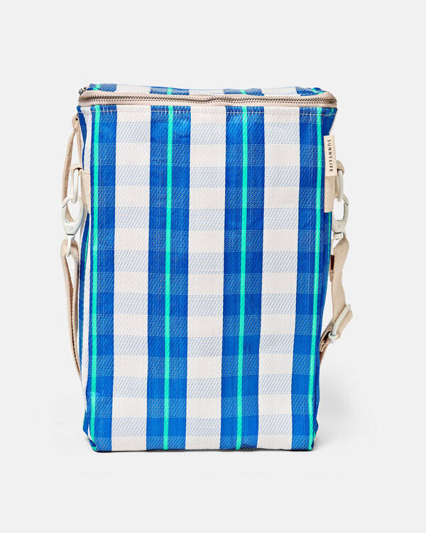 Sunnylife Neon Blue Recycled Nylon Drinks Cooler Bag for Unisex