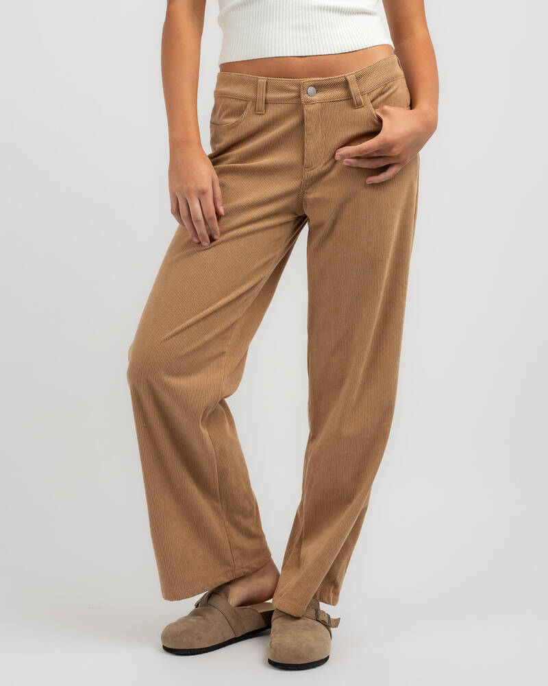 Rusty The Secret Low Rise Wide Leg Cord Pants for Womens