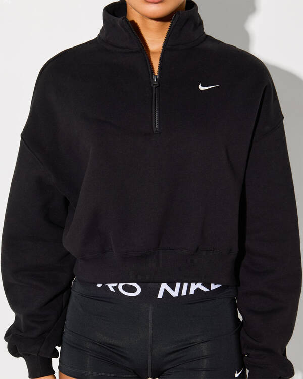 Nike Studio Cropped Quarter Zip Sweatshirt for Womens