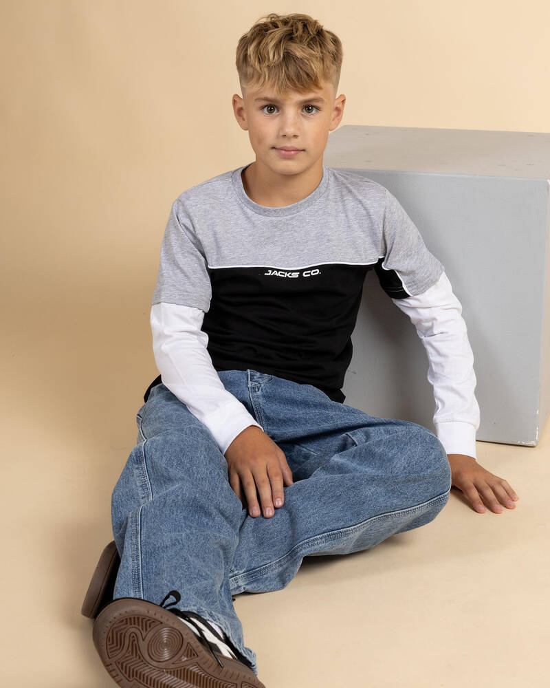 Jacks Boys' Cloudline Layered Long Sleeve T-Shirt for Mens