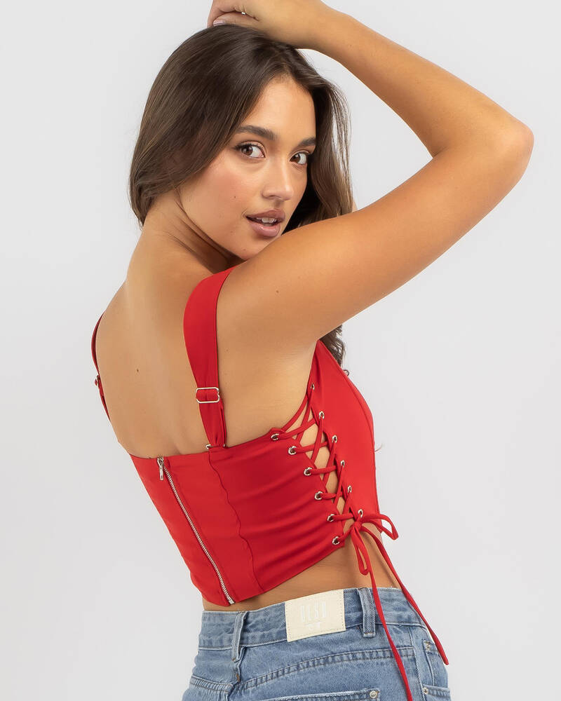 Ava And Ever Jo Lace Up Corset Top for Womens