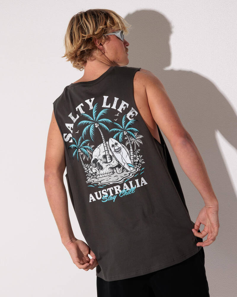 Salty Life Island Edge Muscle Tank for Mens