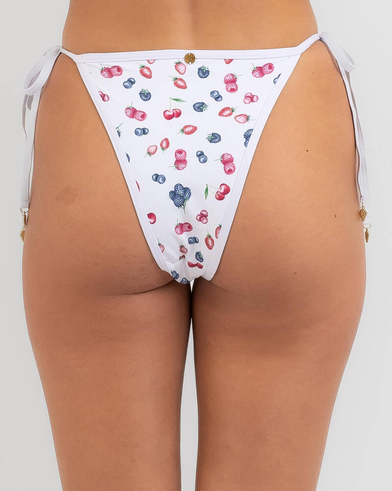 Kaiami Berry Crush Cheeky Bikini Bottom for Womens