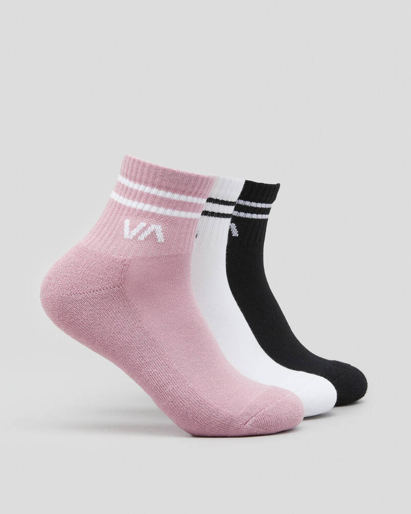RVCA Womens VA Mini Crew Sock Pack for Womens