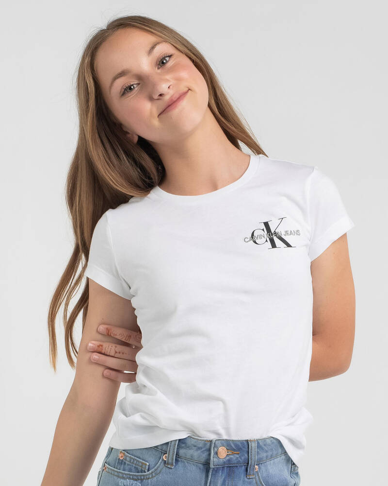 Calvin Klein Girls' Monogram T-Shirt for Womens