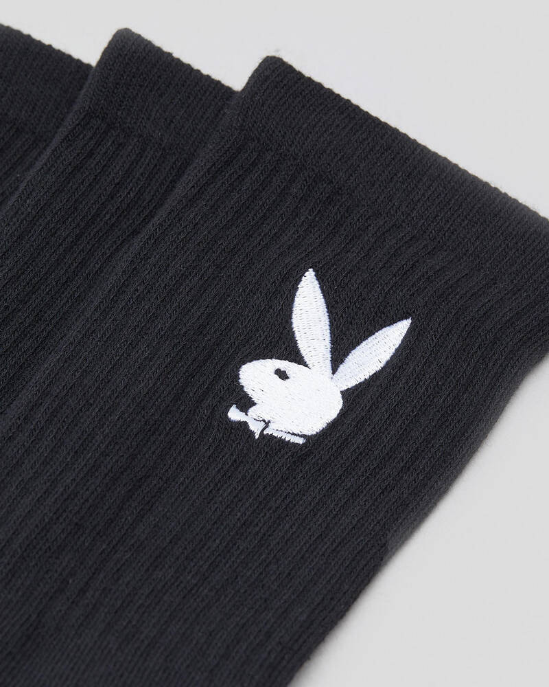 Playboy Mini Bunny Crew Socks 3 Pack for Mens