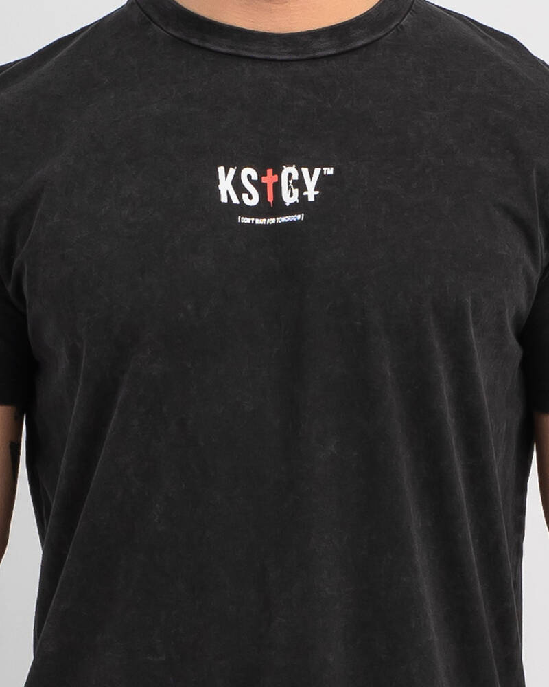 Kiss Chacey Enemy Step Hem T-Shirt for Mens
