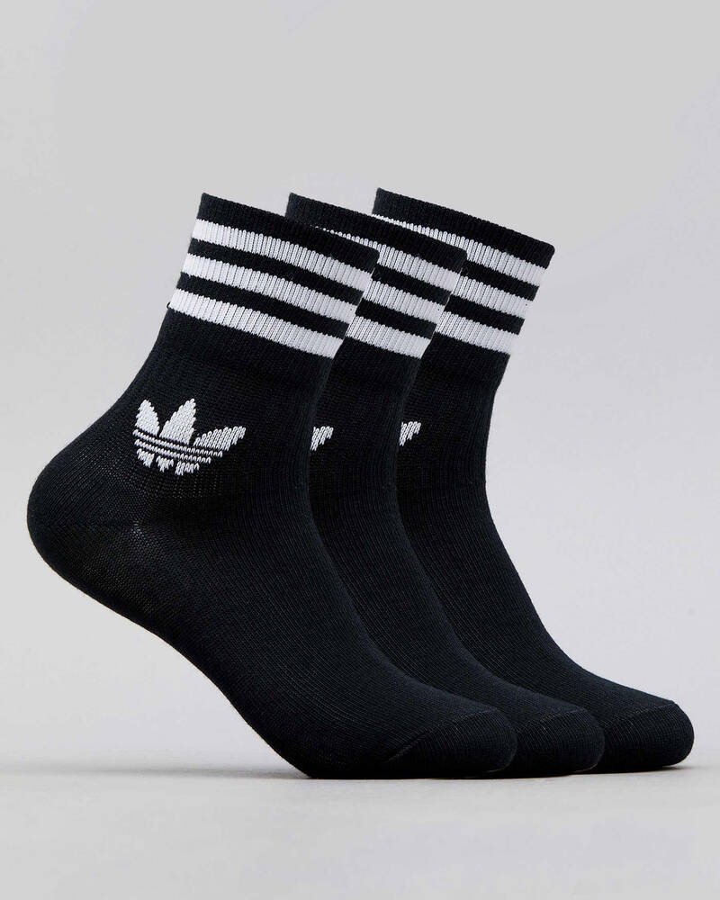 adidas Boys' Mid Cut Crew Socks 3 Pack for Mens
