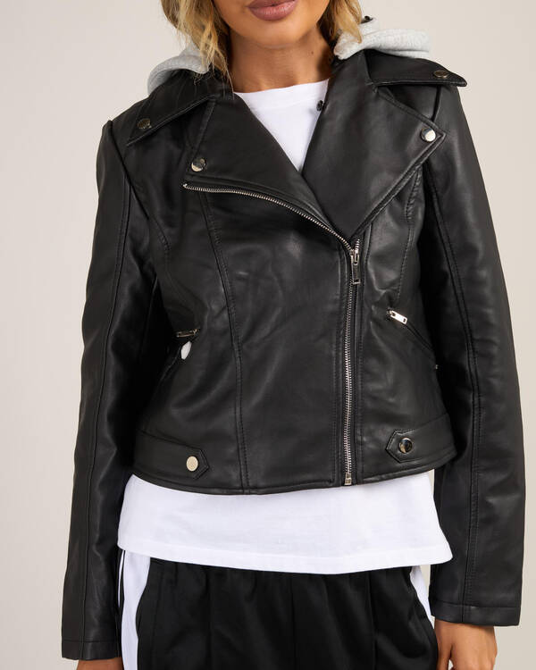 Ava And Ever Raven Faux Leather Jacket for Womens