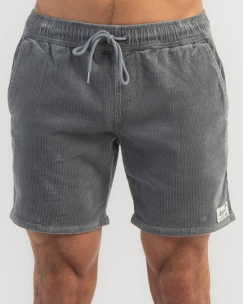 Skylark Cord Elastic Waist Shorts for Mens