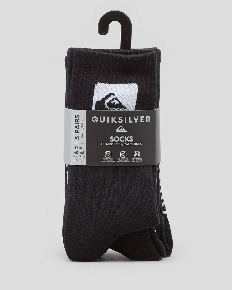 Quiksilver 5 Pack Crew Socks for Mens