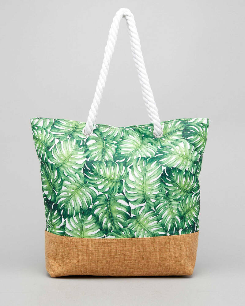 Mooloola Leafy Beach Bag for Womens