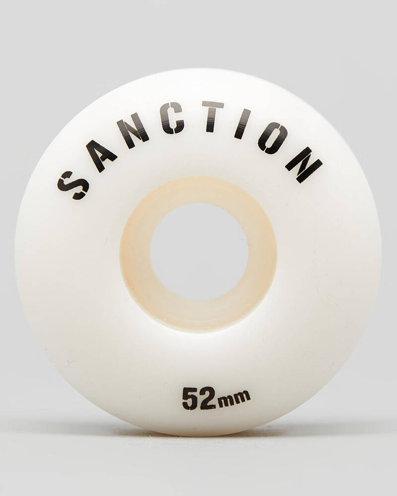 Sanction Plain White Skateboard Wheel for Unisex