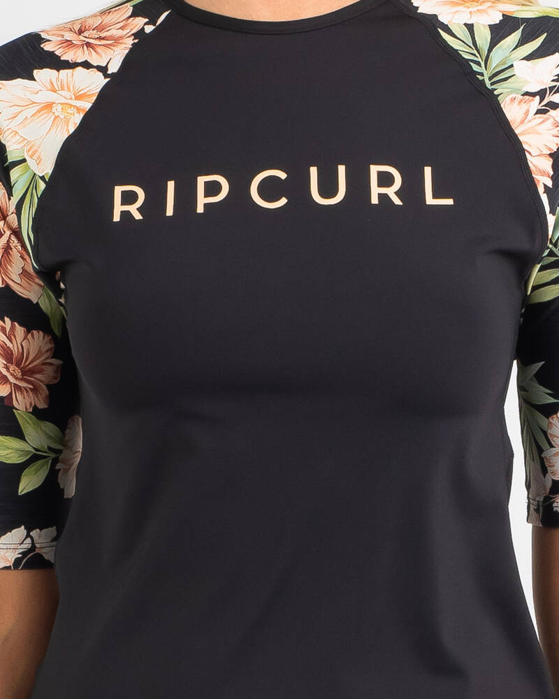 Rip Curl Sol Seeker Relaxed Short Sleeve Rash Vest for Womens