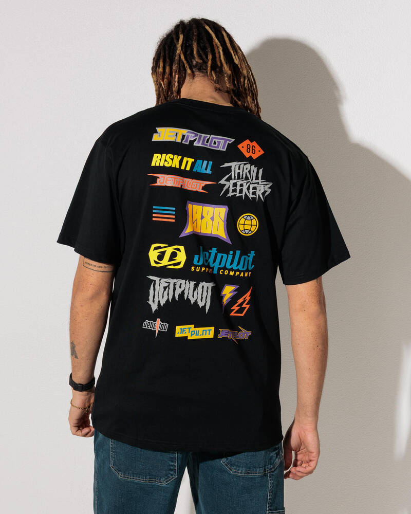 Jetpilot Stickered T-Shirt for Mens