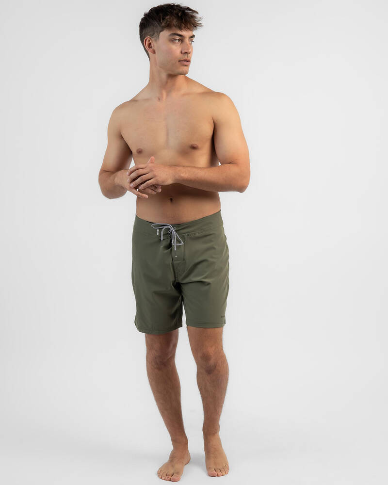 Shop Rhythm Classics Stretch Board Shorts In Olive Fast Shipping