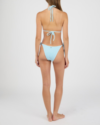 Rhythm Cove Stripe Tie Side High Cut Bikini Bottom for Womens image number null