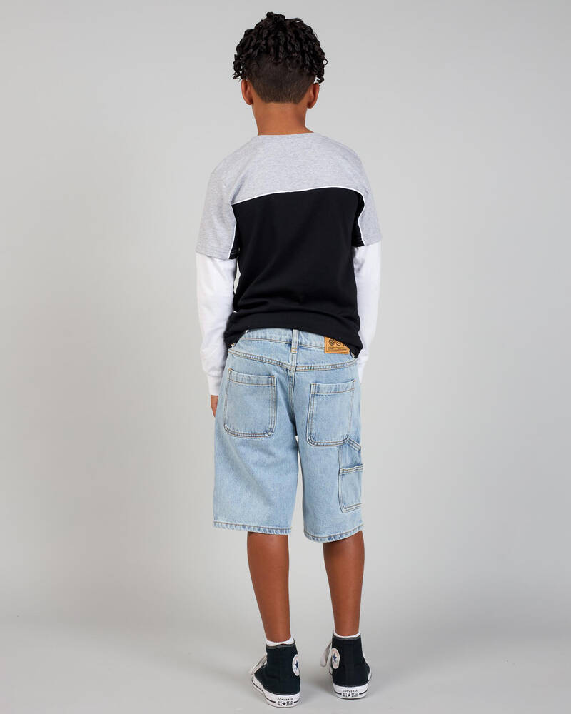 Rip Curl Boys' Hyped Up Denim Walk Shorts for Mens