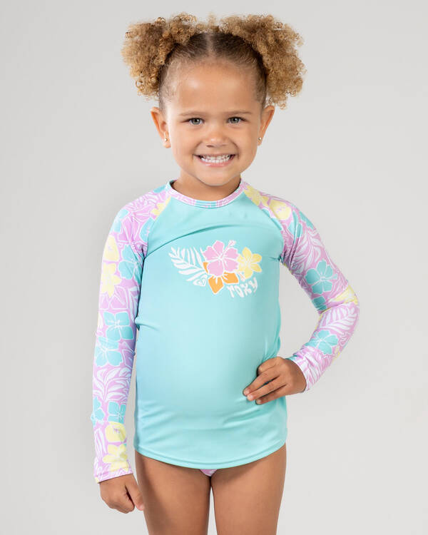 Toddlers' Tropical Square Long Sleeve Rash Vest Set