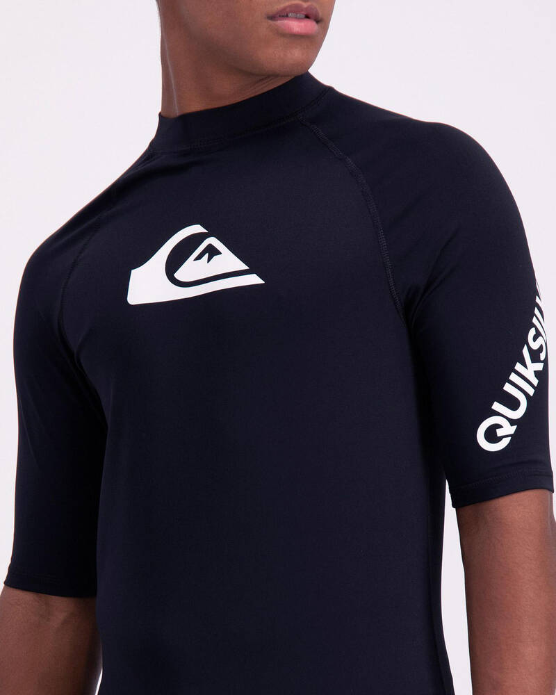 Quiksilver All Time Short Sleeve Rash Vest for Mens