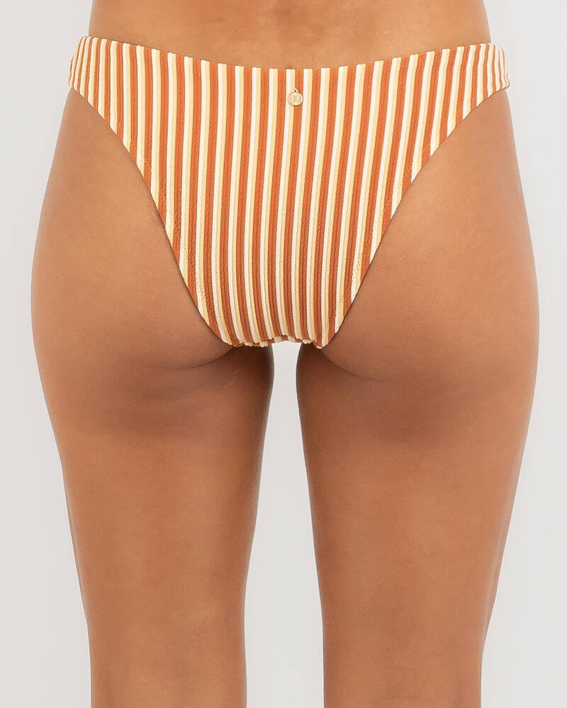 Rhythm Sunbather Stripe High Cut Bikini Bottom for Womens