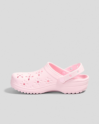 Crocs Classic Floral Cut Out Clogs for Womens image number null