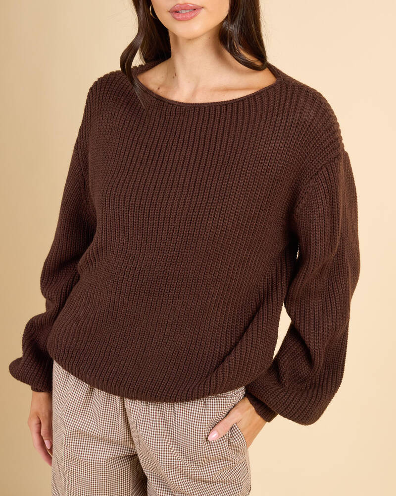 Mooloola Vortex Crew Neck Knit Jumper for Womens