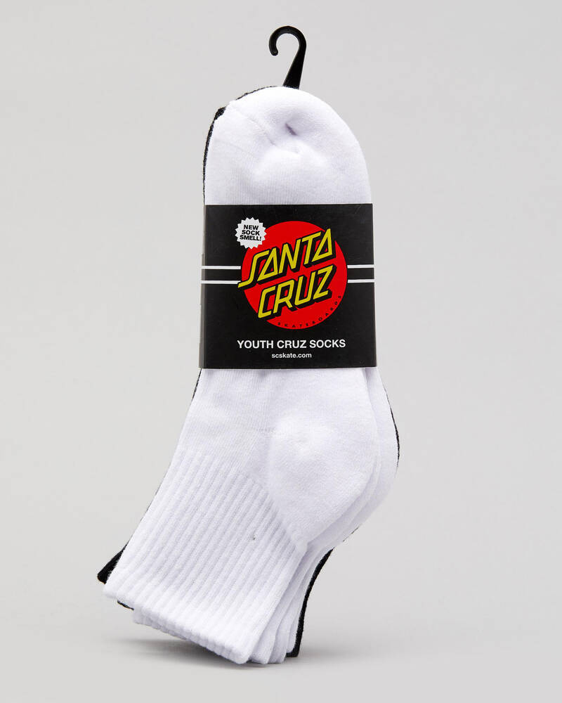 Santa Cruz Boys' Classic Dot Mid Socks 4 Pack for Mens