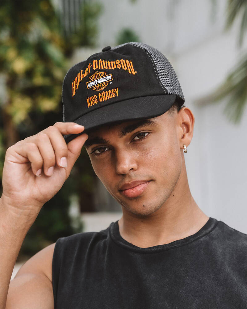 Kiss Chacey Harley-Davidson Pursuit Trucker Cap for Mens
