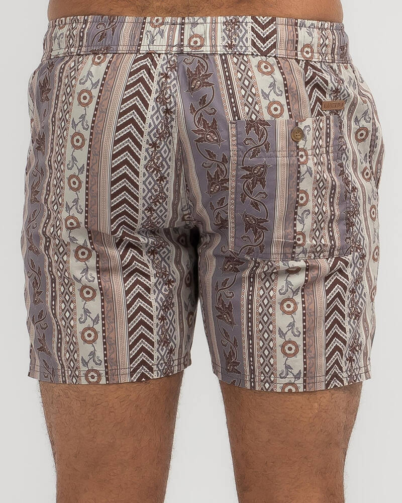 Lucid Baroque Elastic Waist Shorts for Mens
