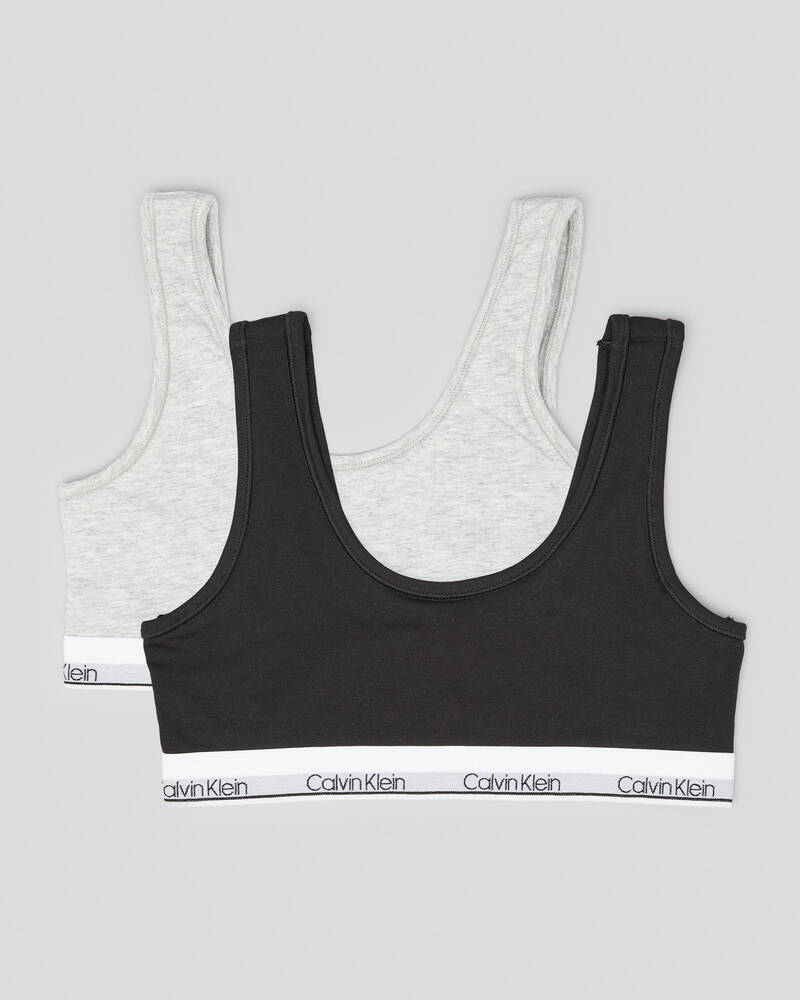 Calvin Klein Girls' Modern Cotton Bralette Pack for Womens