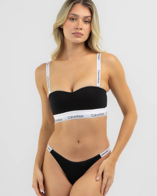 Calvin Klein Cotton Lightly Lined Bandeau for Womens