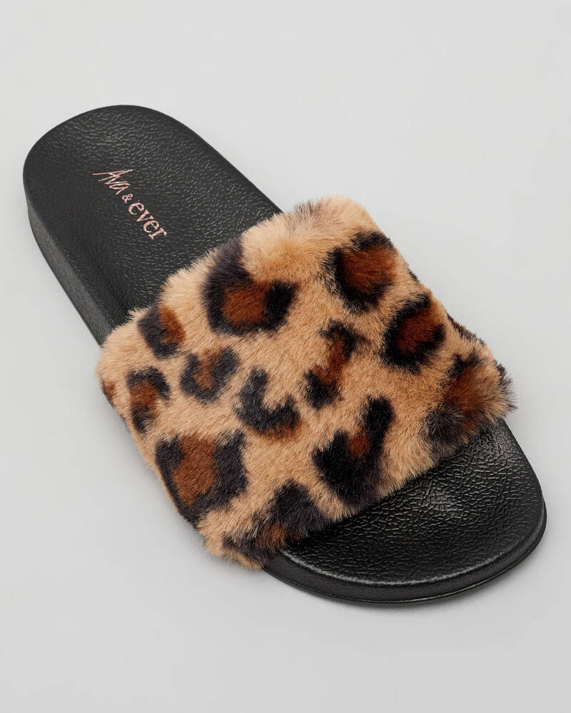 Shop Ava And Ever Rhian Slide Sandals In Leopard - Fast Shipping & Easy ...