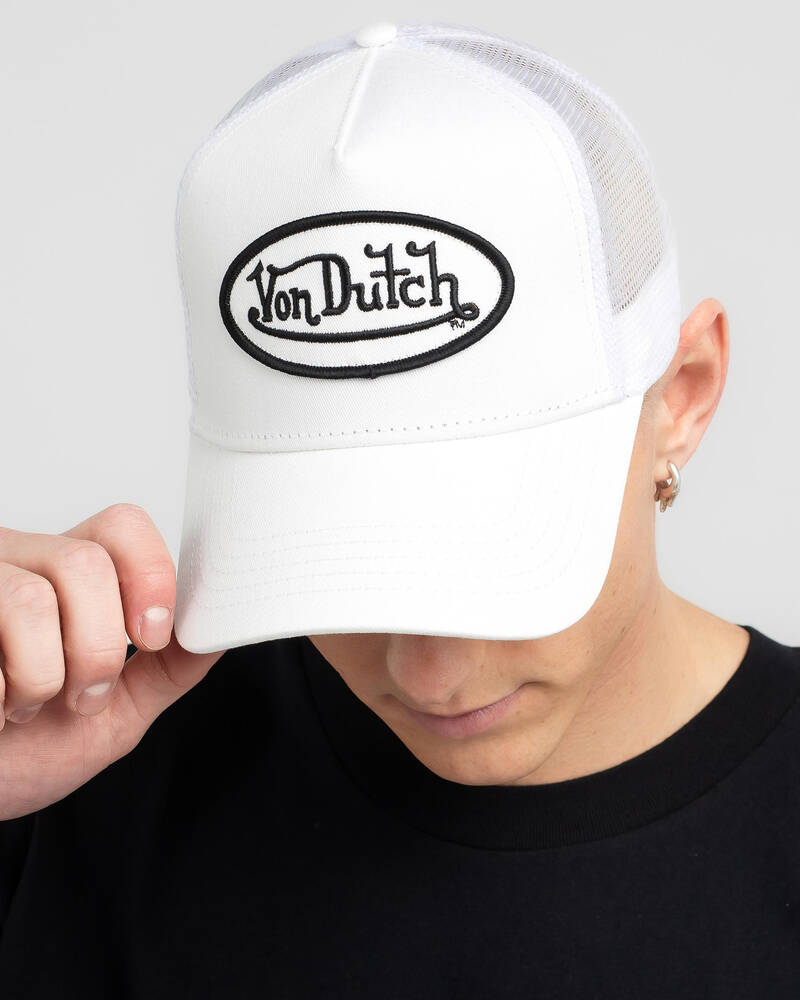 Von Dutch White Trucker Cap for Mens