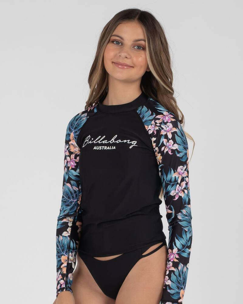 Billabong Girls' Free Spirit Long Sleeve Rash Vest for Womens