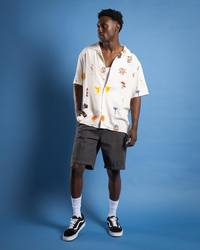 Nomadic Paradise Collector Linen Cropped Resort Shirt for Mens image number null