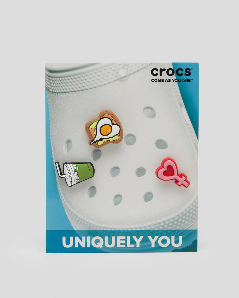 Crocs Avocado Toast Jibbitz 3 Pack for Unisex