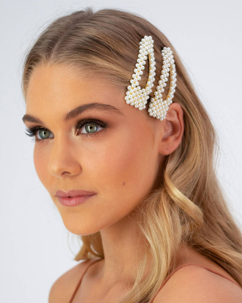 Karyn In LA Pearl Hair Clip Pack for Womens