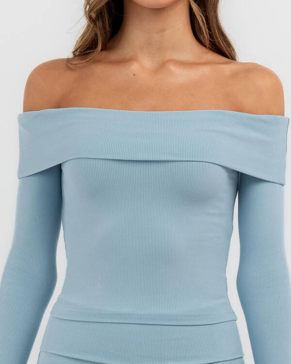 Ava And Ever Bella Off Shoulder Long Sleeve Top for Womens