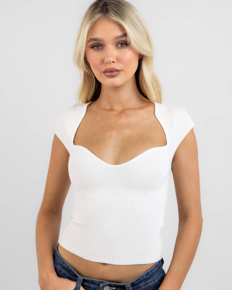 Mooloola Lana Short Sleeve Knit Top for Womens