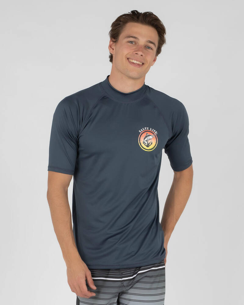 Salty Life Abstract Short Sleeve Wetshirt for Mens