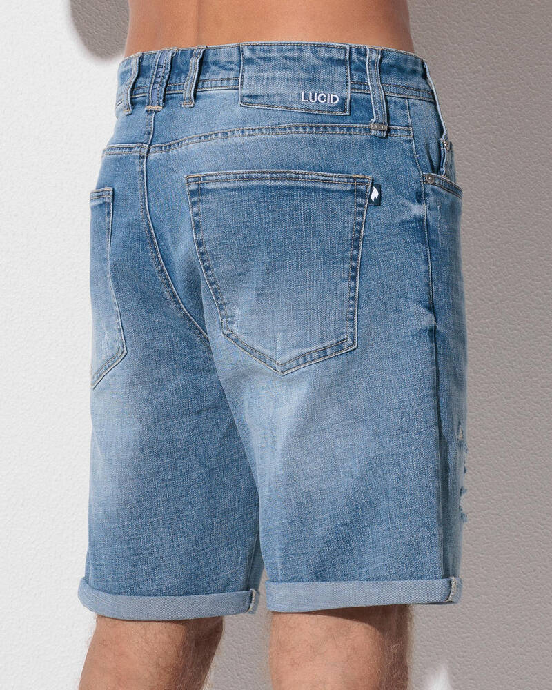 Lucid Copenhagen Denim Walk Shorts for Mens