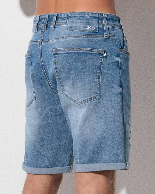 Lucid Copenhagen Denim Walk Shorts for Mens