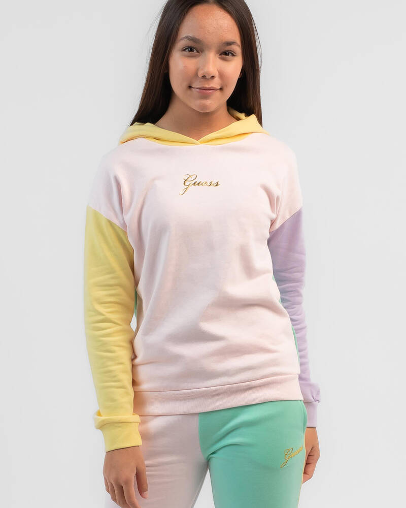 GUESS Girls' Colour Block Hoodie for Womens