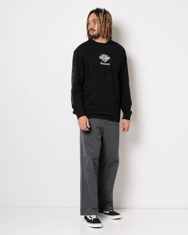 Kiss Chacey Harley-Davidson Flames Long Sleeve T-Shirt for Mens