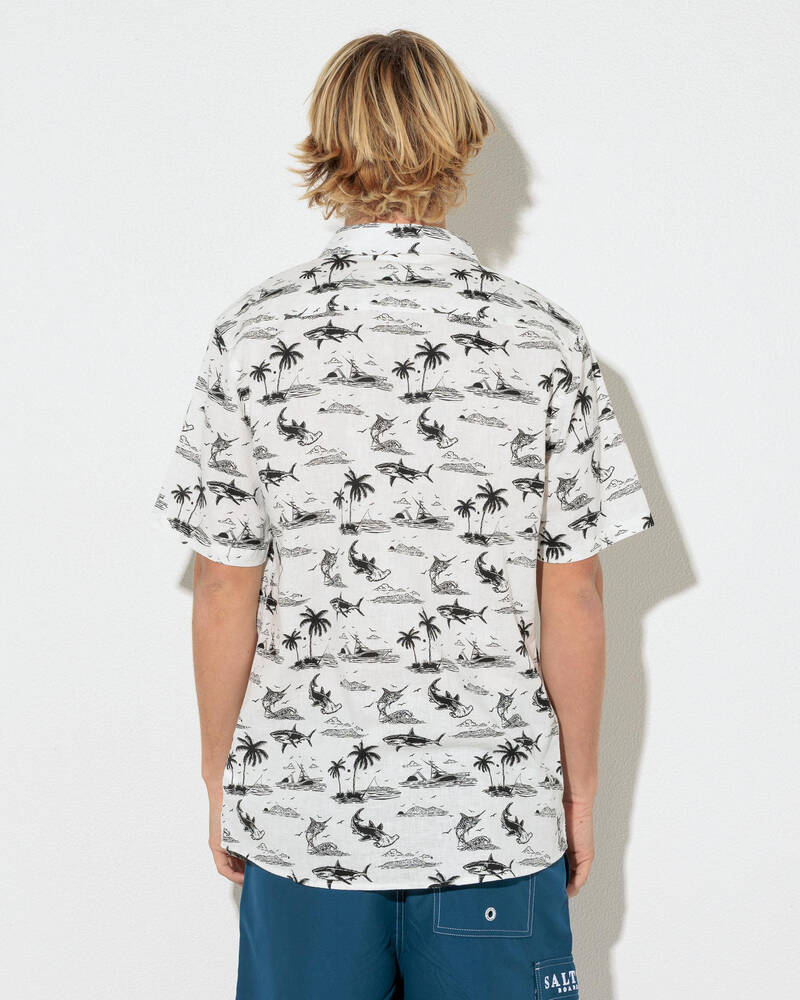 Salty Life Sea Foam Short Sleeve Shirt for Mens