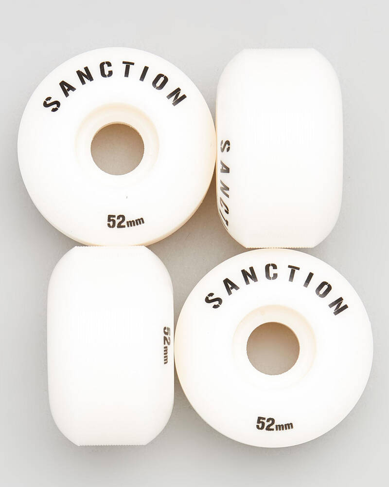 Sanction Plain White Skateboard Wheel for Unisex