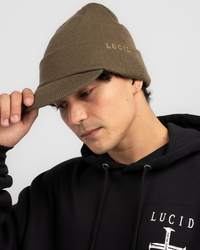 Lucid Caption Brimmed Beanie for Mens image number null