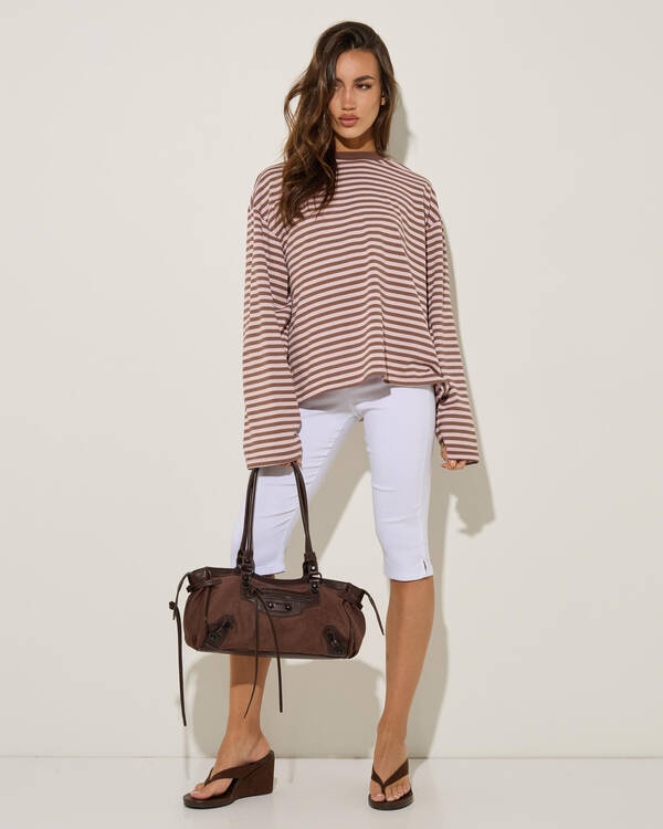 Mooloola Janet Stripe Long Sleeve Top for Womens