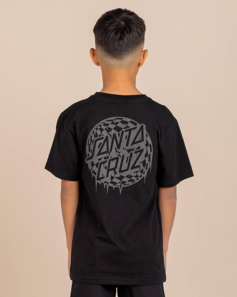 Santa Cruz Boys' Check Waste Dot Mono Reflect T-Shirt for Mens